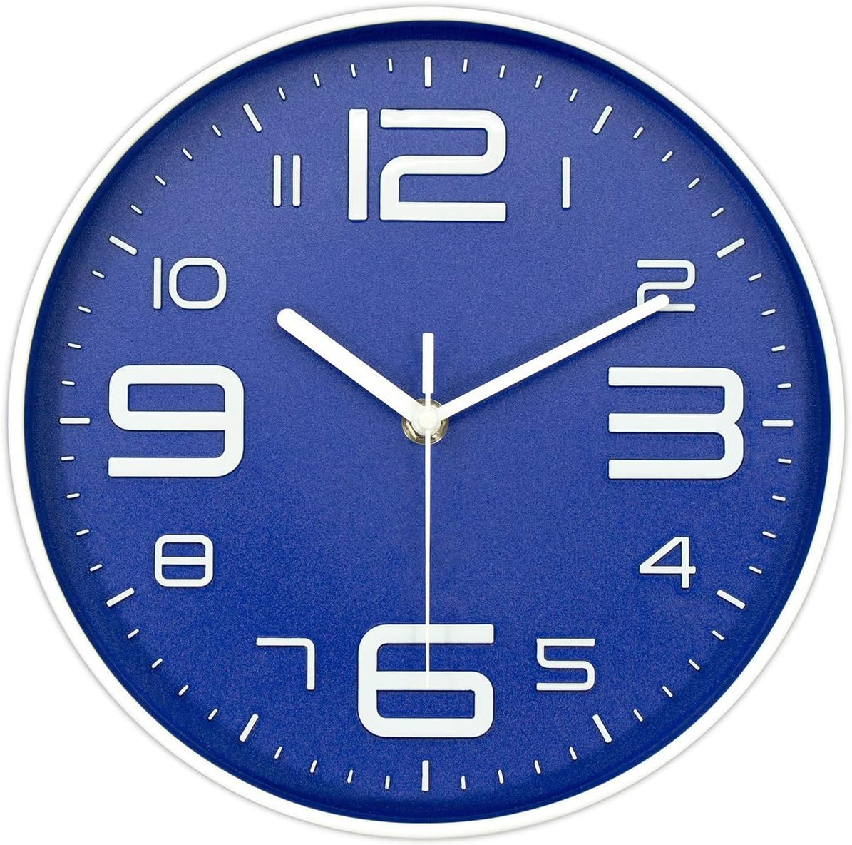 Modern Black Wall Clock — 12" — 10''blue