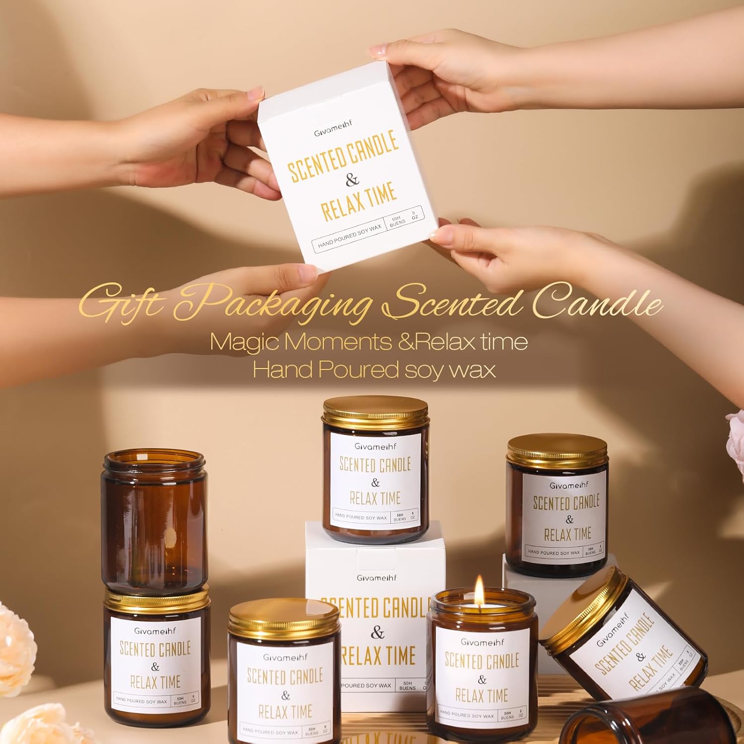 Soy Wax Luxe Black Scented Candle - View 6