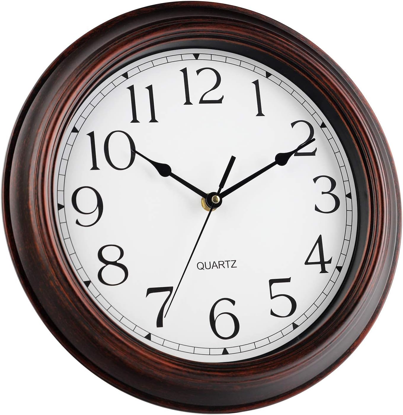 Battery Operated Farmhouse Gold Wall Clock — 12" - View 2