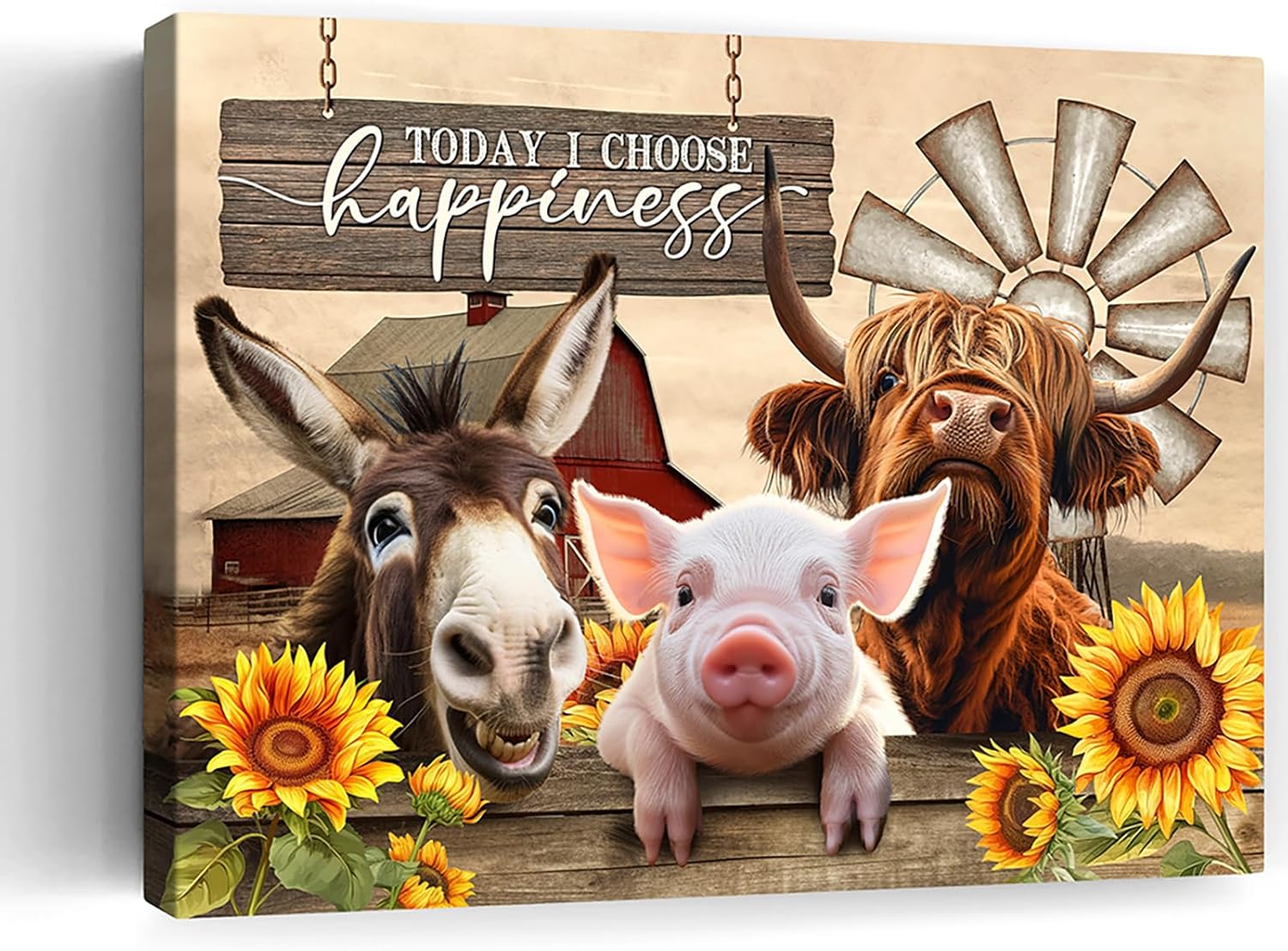 Farmhouse Brown Wall Decor — 12" — Farmhouse Animal