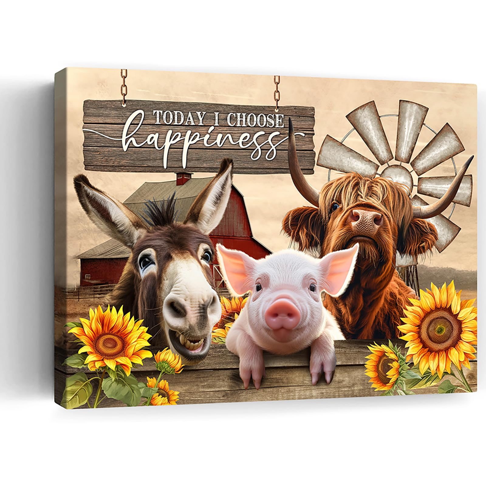 Farmhouse Brown Wall Decor — 12"