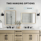 Framed Farmhouse Gold Wall Mirror — 30" - View 9