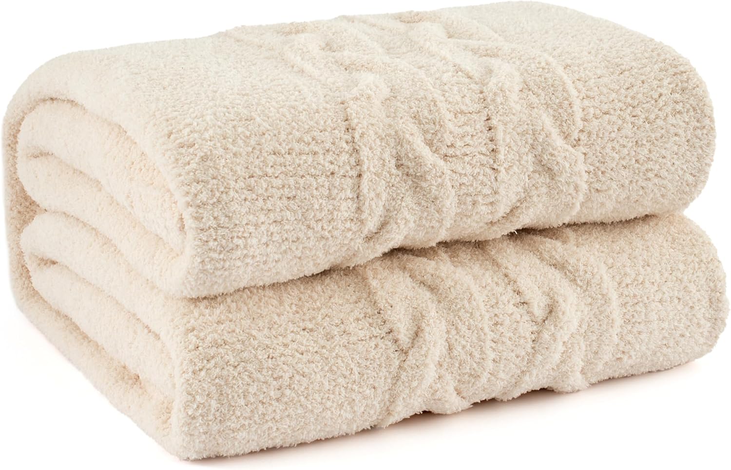Knit Farmhouse Beige Throw Pillow — 50" - View 9