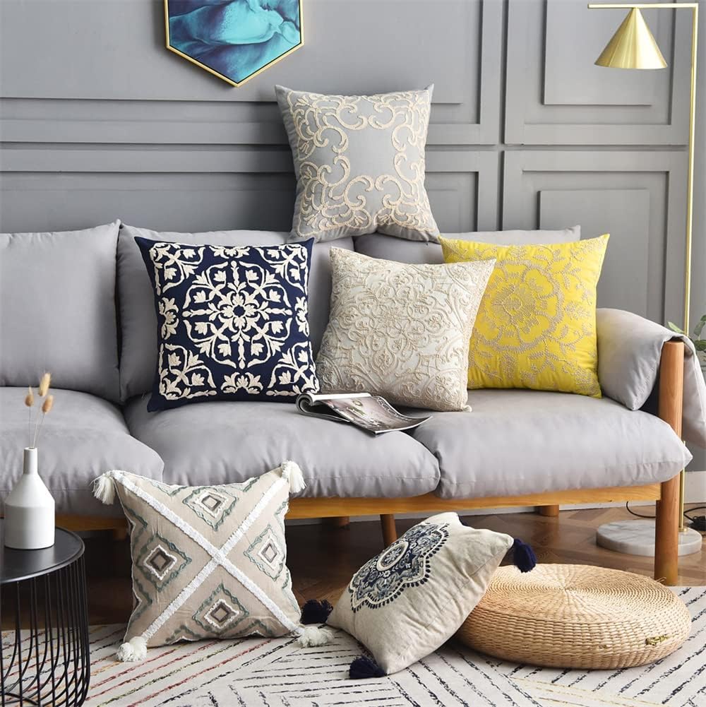 Beige Throw Pillow Cover — 20" - View 6