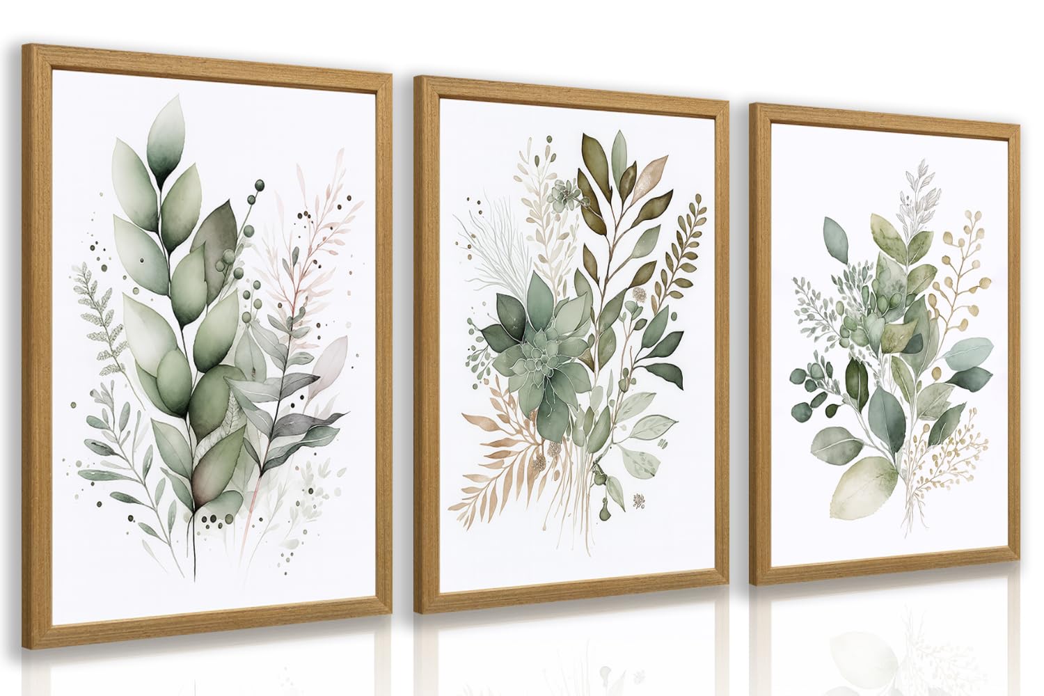 Framed Modern Blue Wall Decor — 16"