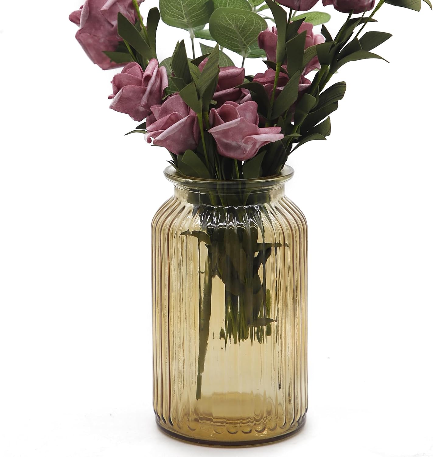 Modern Black Flower Vase — Yellow