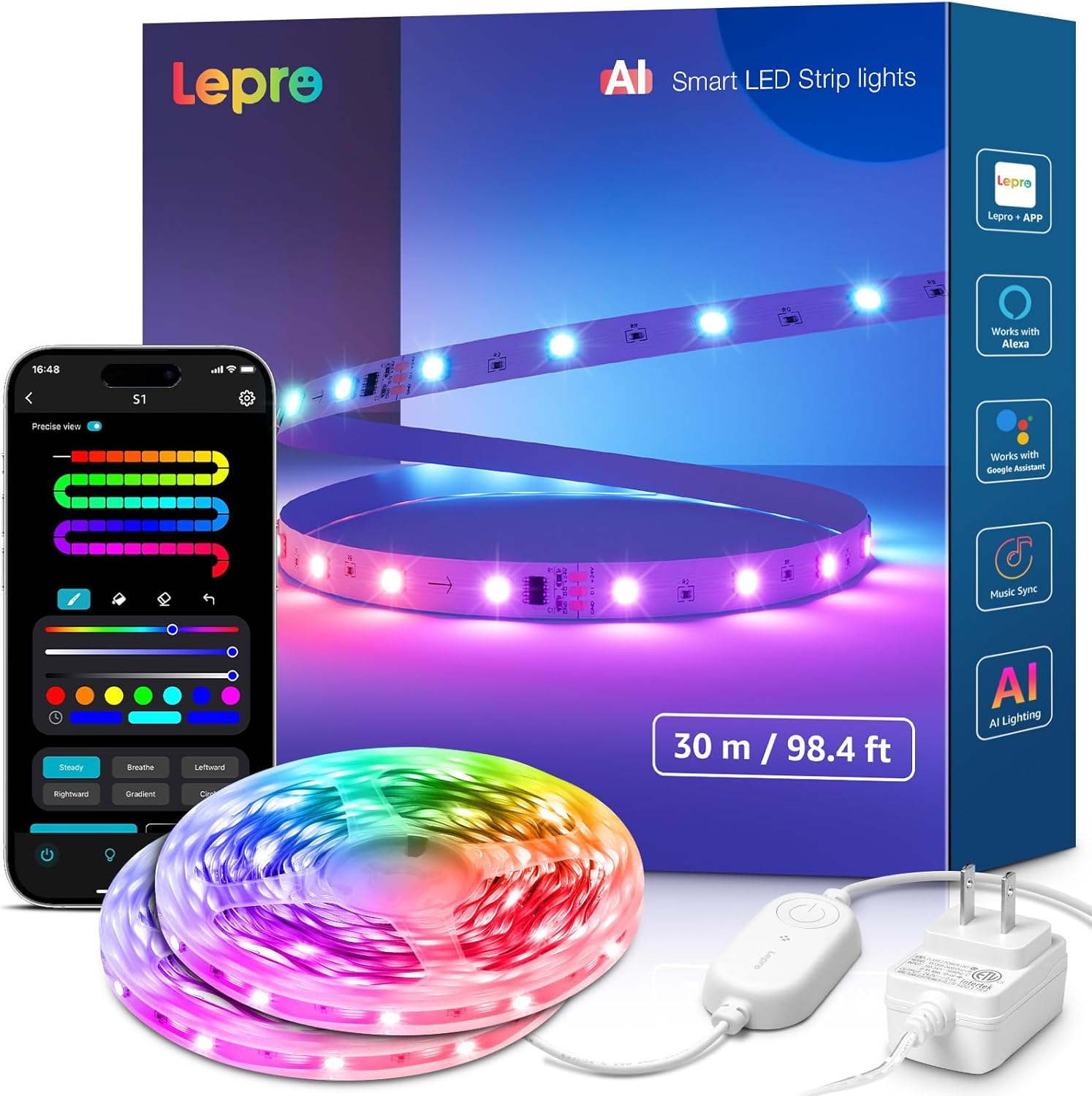 Smart Metal LED Strip Lights — 100FT