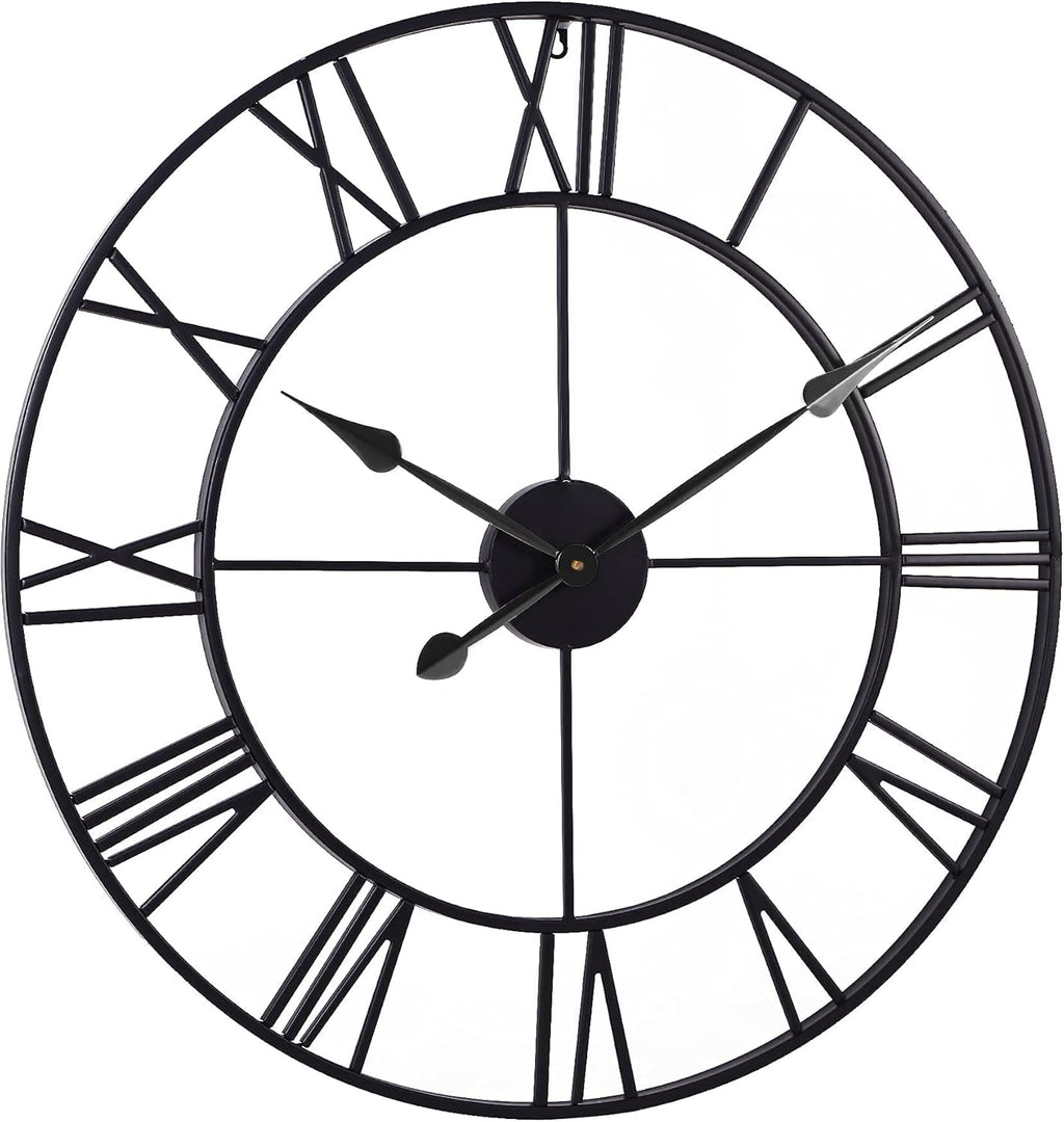 Modern Black Wall Clock — 30" - View 7