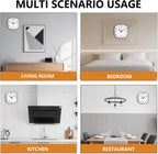 Battery Operated Black Wall Clock — 8" - View 8