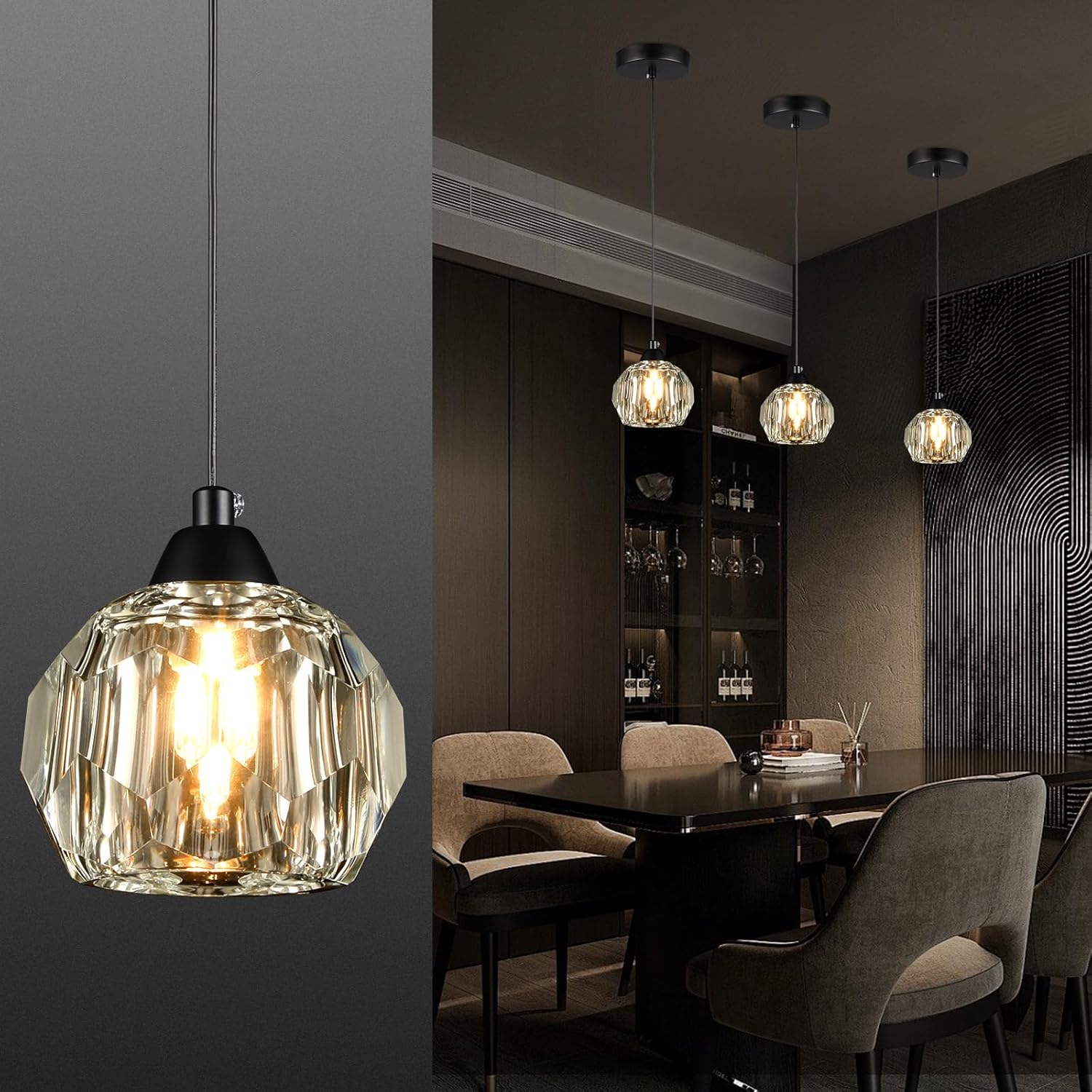 Luxe Black Chandelier — 14-Light — Black