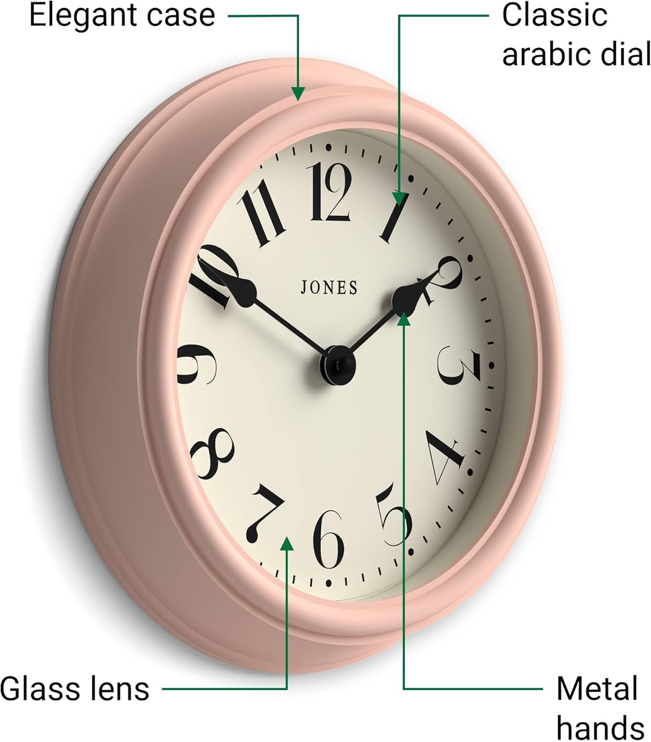 Round Beige Wall Clock - View 5