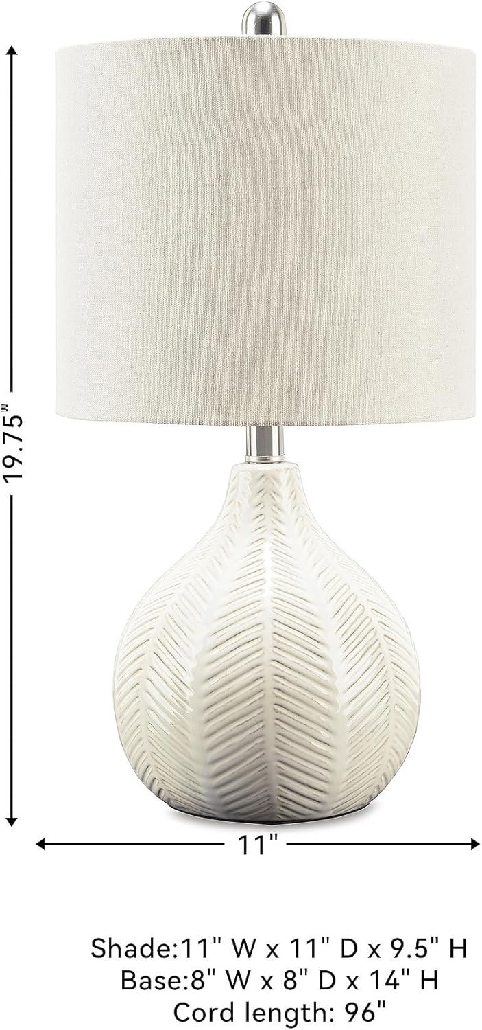 White Table Lamp — 11" - View 5