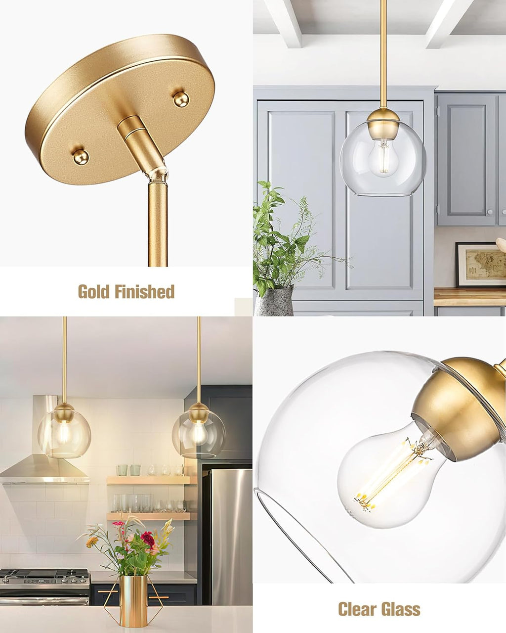 Luxe Black Pendant Light — 1-Light - View 4