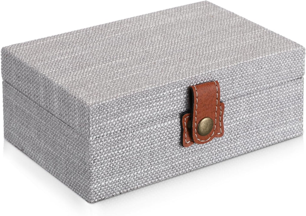 Linen Blue Storage Basket — Small