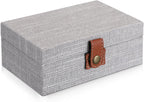 Linen Blue Storage Basket — Small