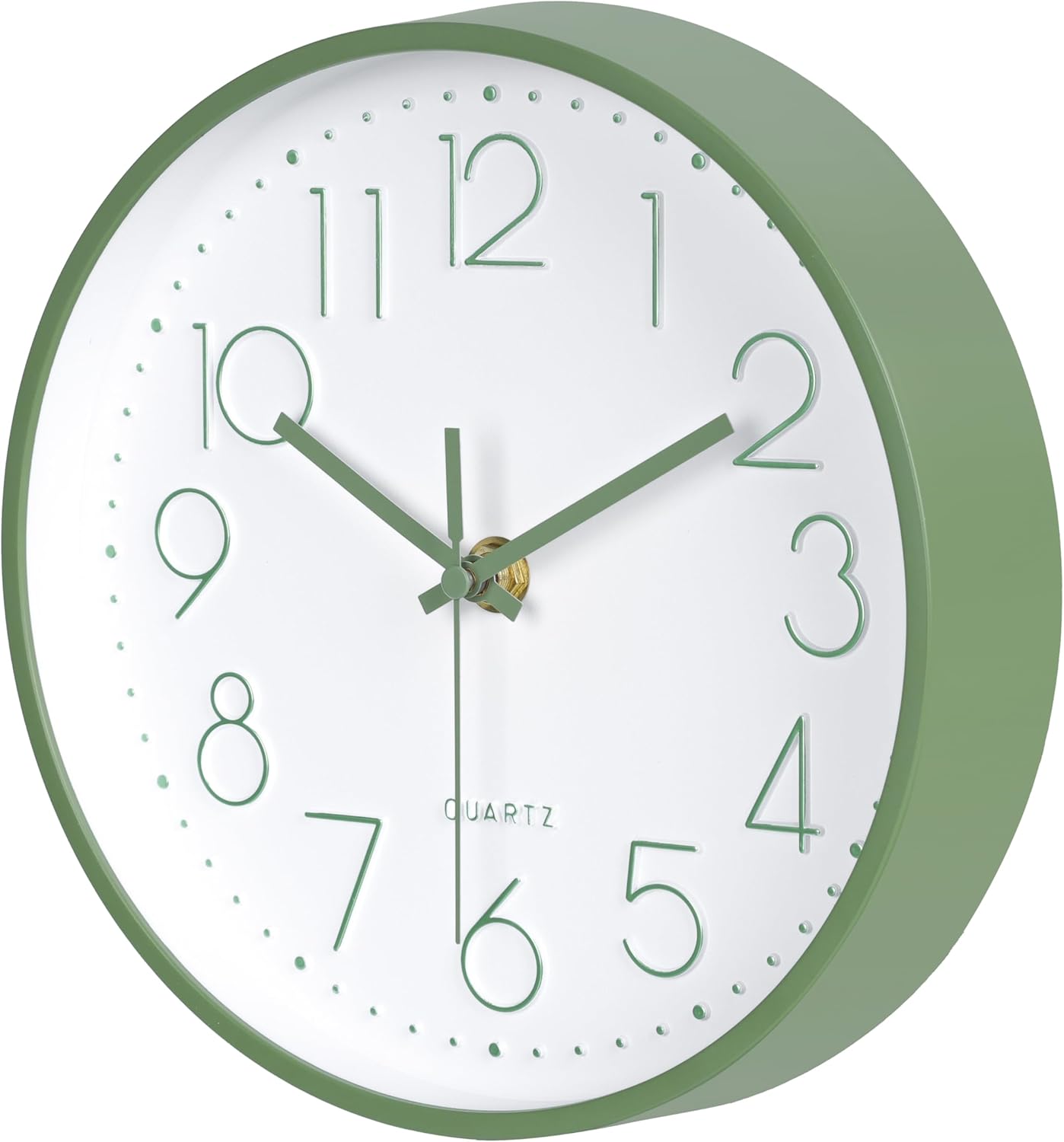 Battery Operated Modern Black Wall Clock — 8" - View 2