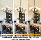 Farmhouse Black Chandelier - View 5