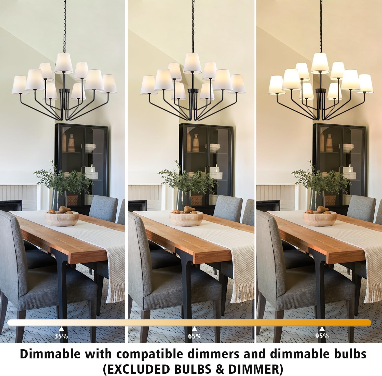 Farmhouse Black Chandelier - View 5