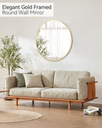 Round Farmhouse Black Wall Mirror — 30.1" - View 3