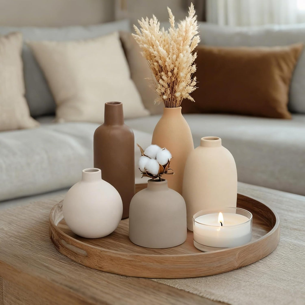 Farmhouse Beige Decorative Vase — Set of 5 - View 4