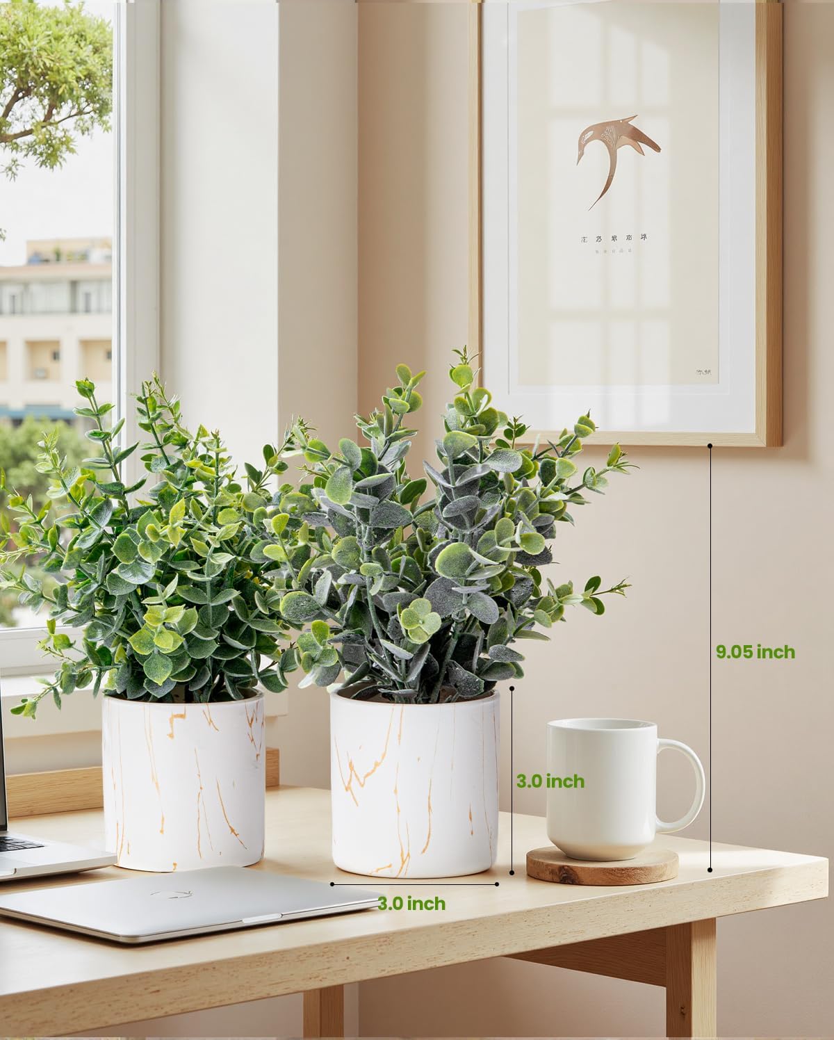 Black Artificial Plant — 9.05" - View 3