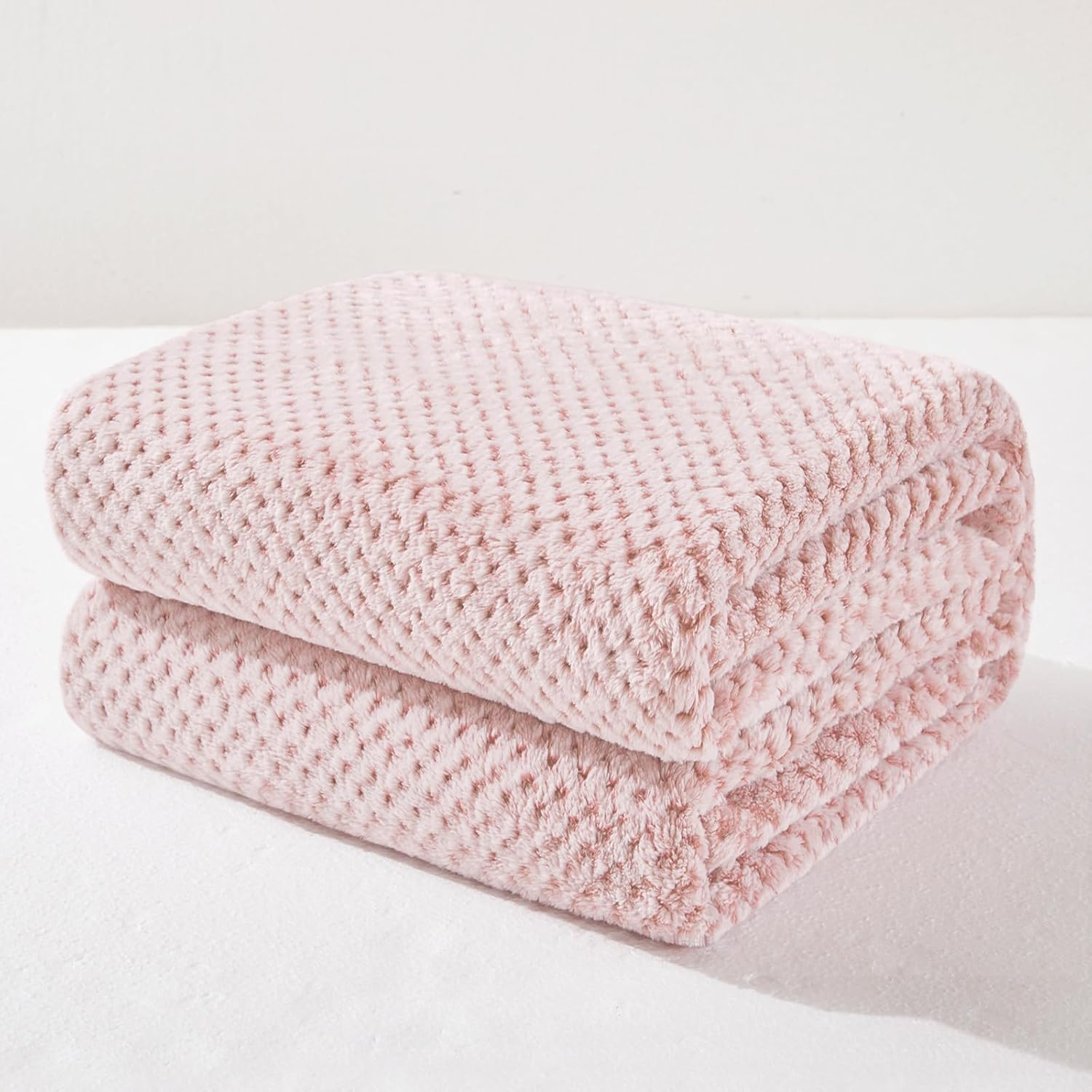 Beige Throw Pillow — 70" — Heather Dusty Pink