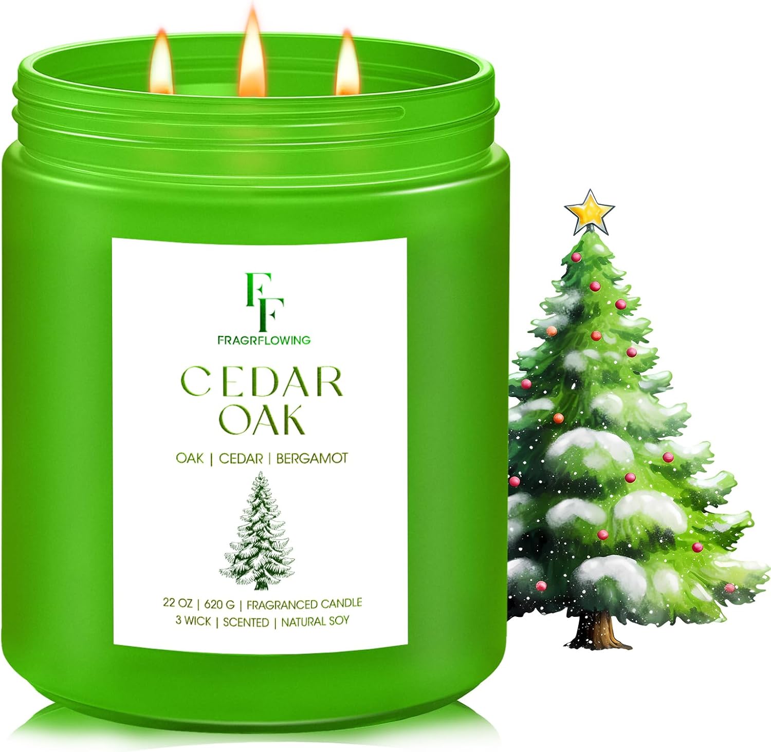 Soy Wax Scented Candle — Cedar Oak