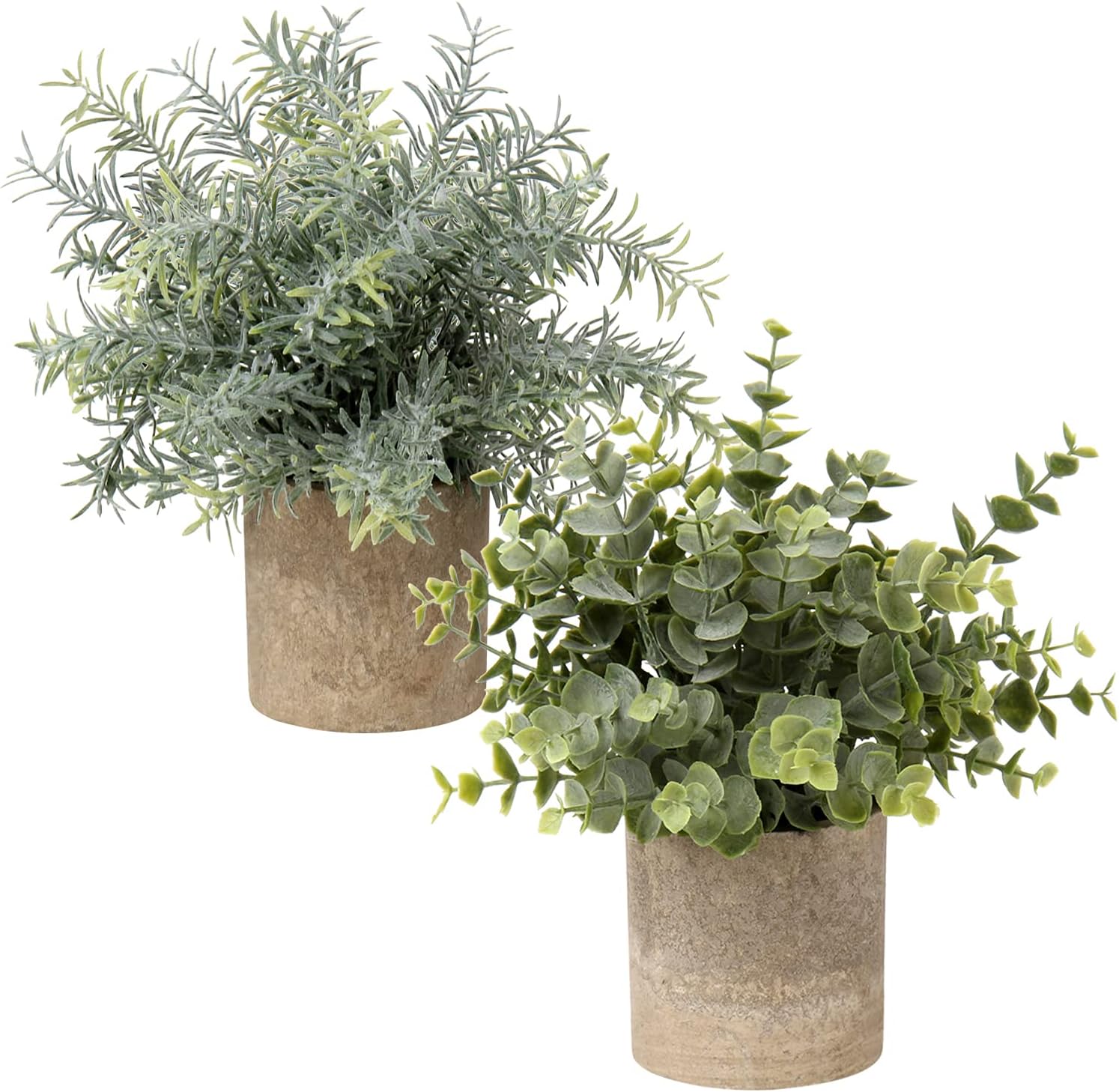 Farmhouse Green Faux Plant — Set of 2 — 3-green