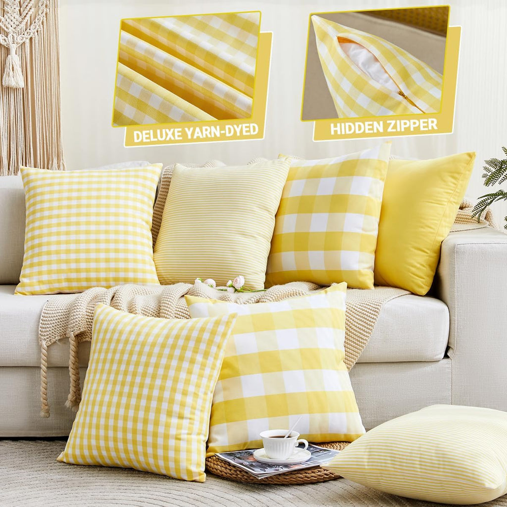 Boho Beige Throw Pillow Cover — 18" - View 5