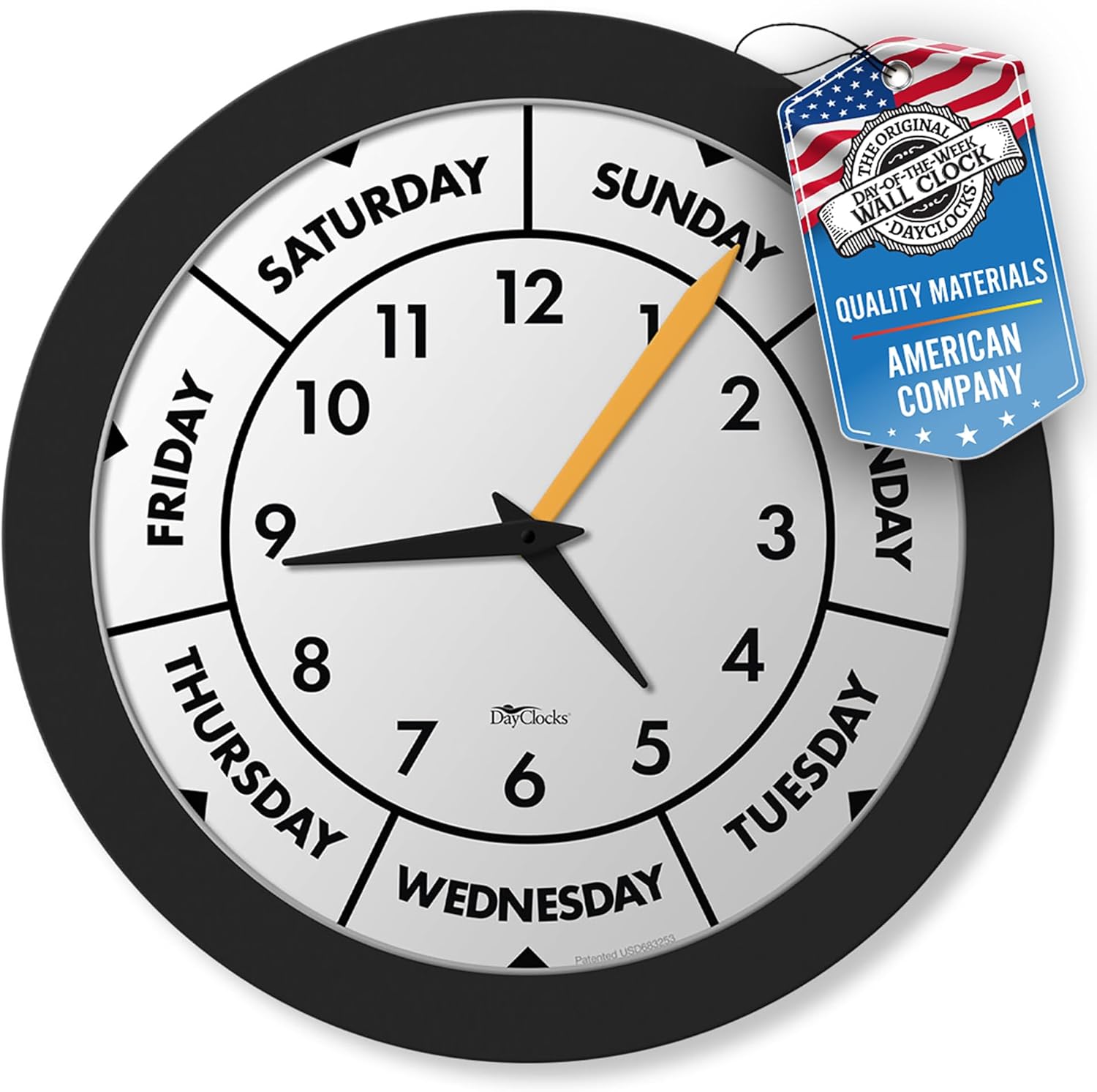 Black Wall Clock — Black