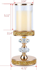 Luxe Glass Pillar Candle - View 5