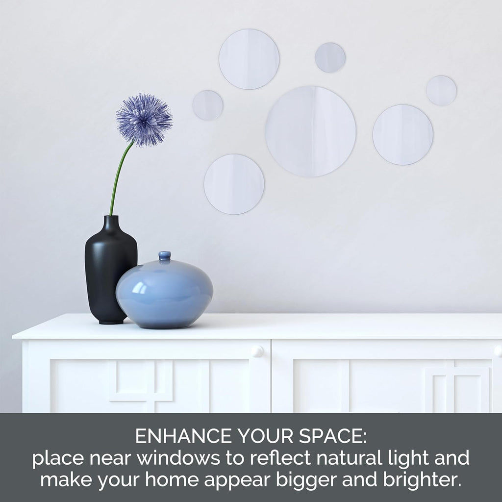 Glass Round Mirror — Set of 7 - View 6