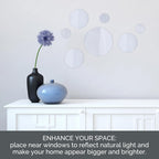 Glass Round Mirror — Set of 7 - View 6