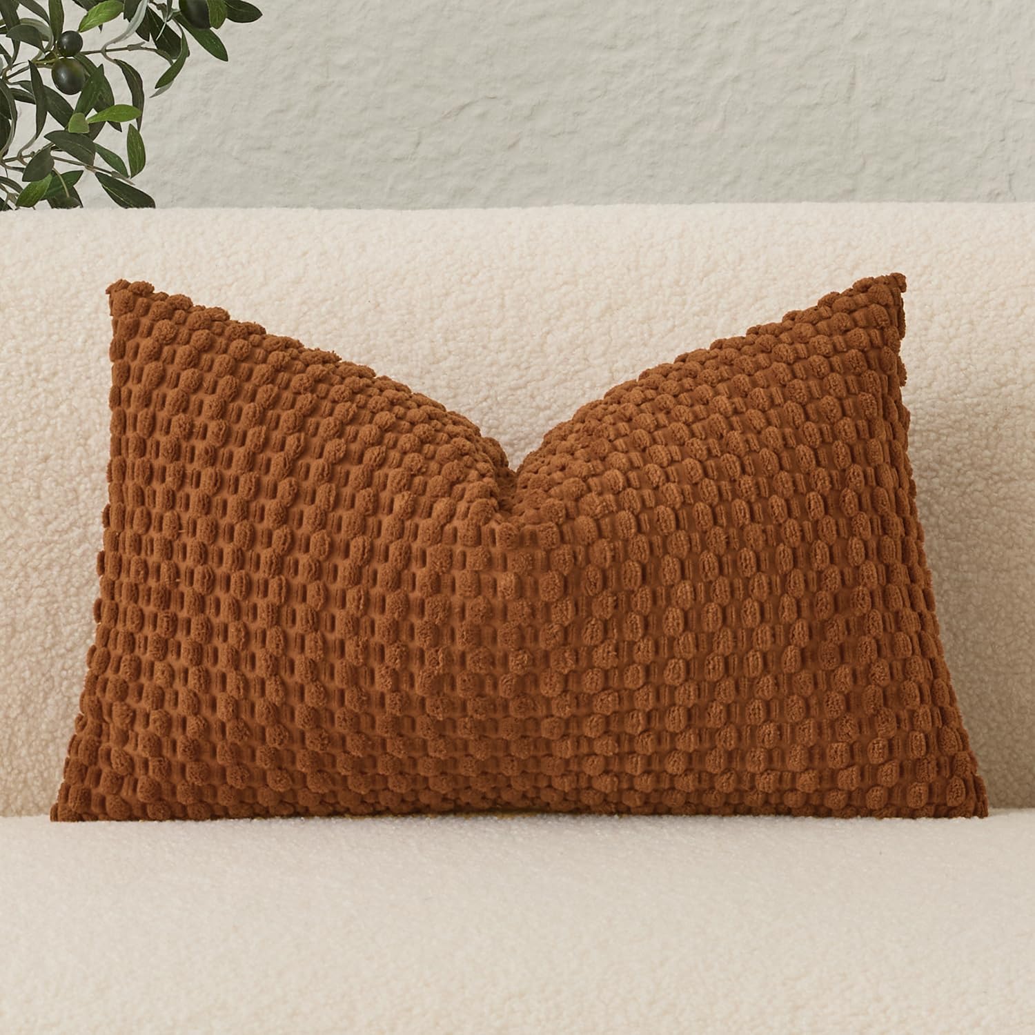 Lumbar Boho Beige Pillow Cover — 24" — 20" x 12" (Pack of 1)