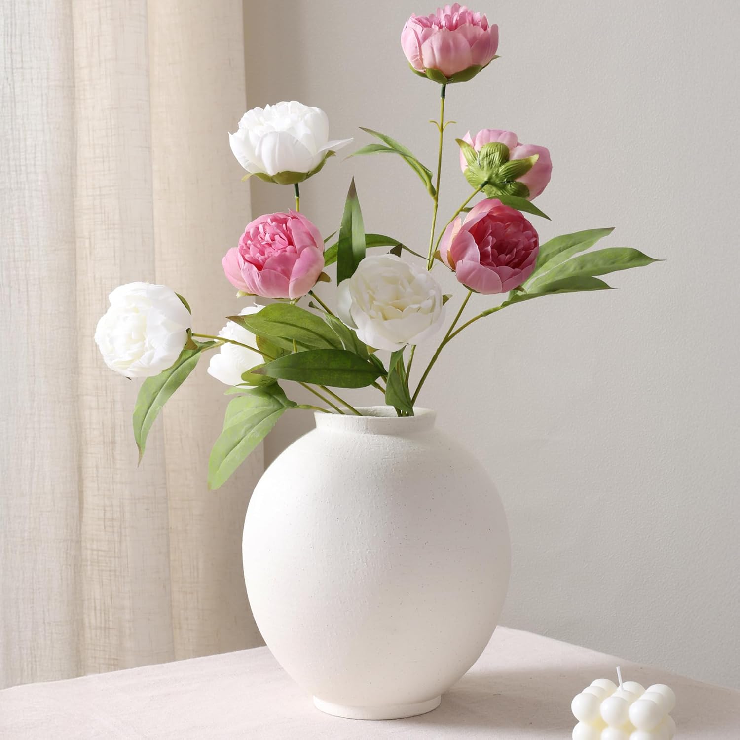 Round Farmhouse Gold Vase — 8" - View 2