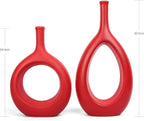 Modern Ceramic Decorative Vase — Set of 2 - View 2