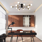 Farmhouse Black Chandelier — 10-Light - View 2