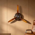 Antique Farmhouse Brown Wall Clock — 4" - View 5