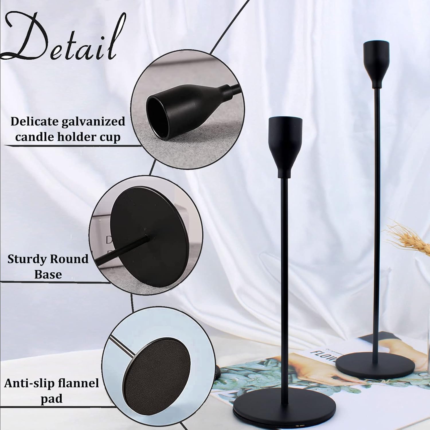 Modern Black Candle — 4" - View 3