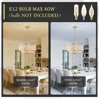 Round Luxe Black Chandelier — 20" - View 7