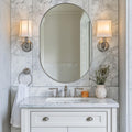Oval Luxe Black Mirror — 1" — Chrome