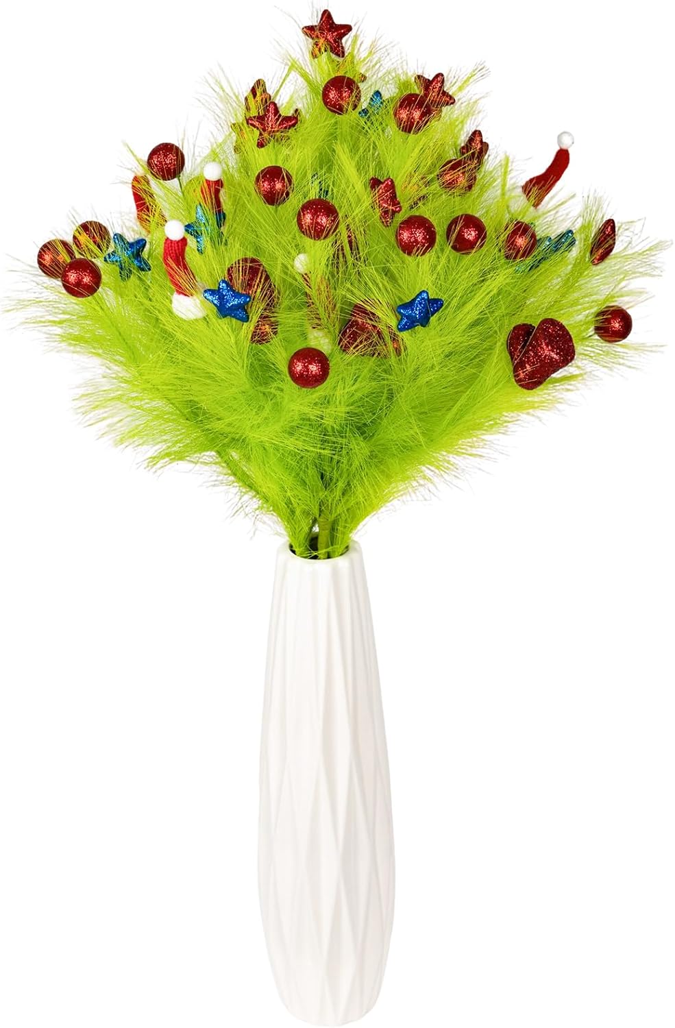 Green Artificial Plant — 16" — Red&green