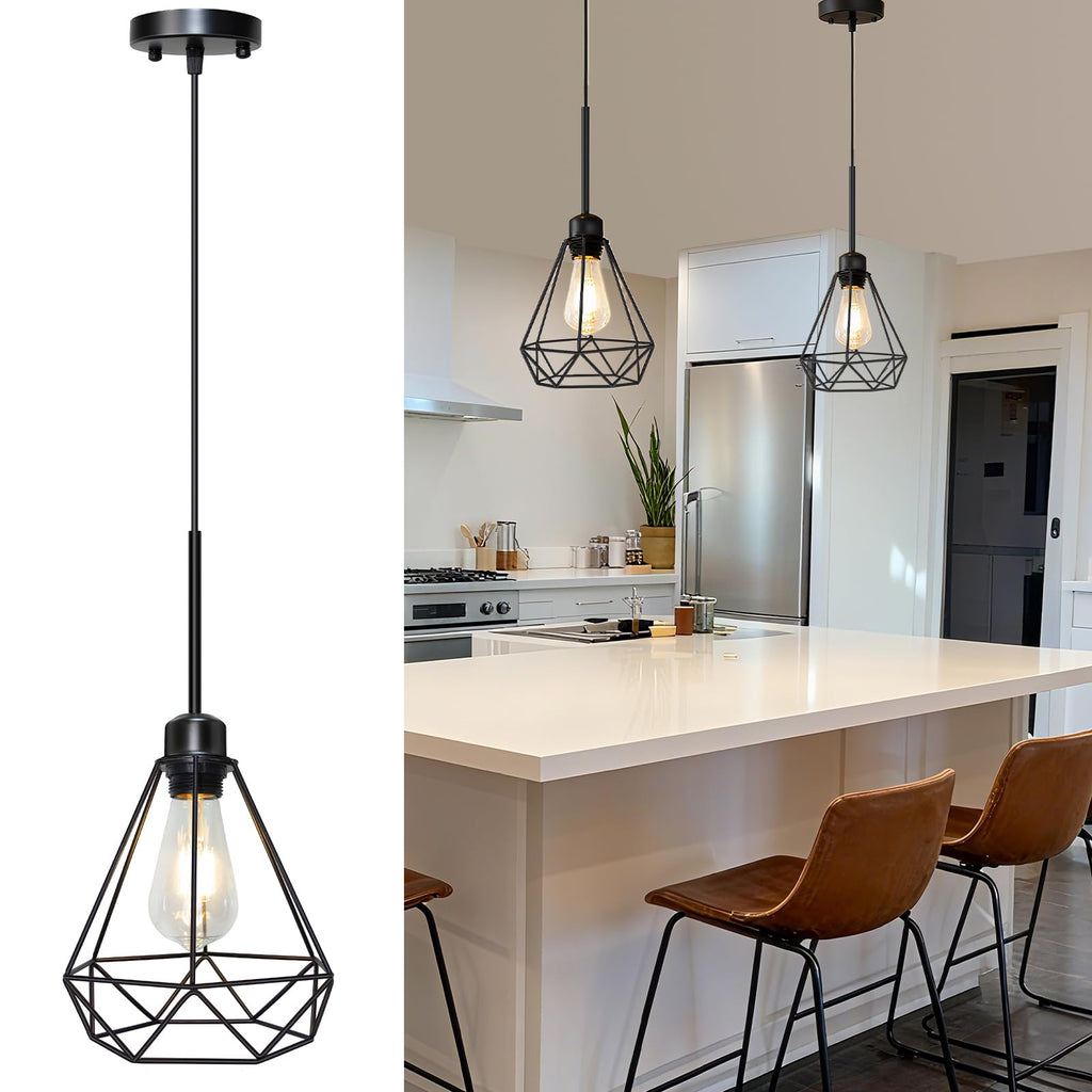 Adjustable Farmhouse Metal Pendant Light — 18"