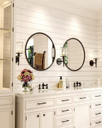 Round Black Wall Mirror — 20" - View 2