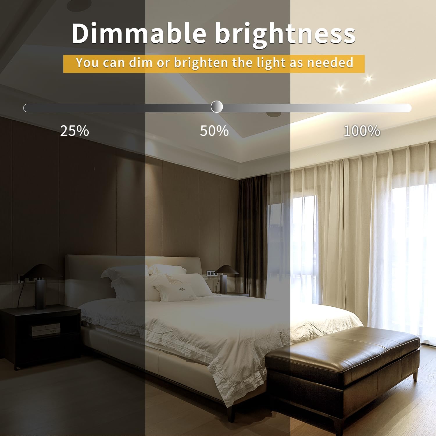 Dimmable White LED Strip Lights - View 4