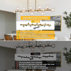 Adjustable Luxe Glass Chandelier — 16-Light - View 8