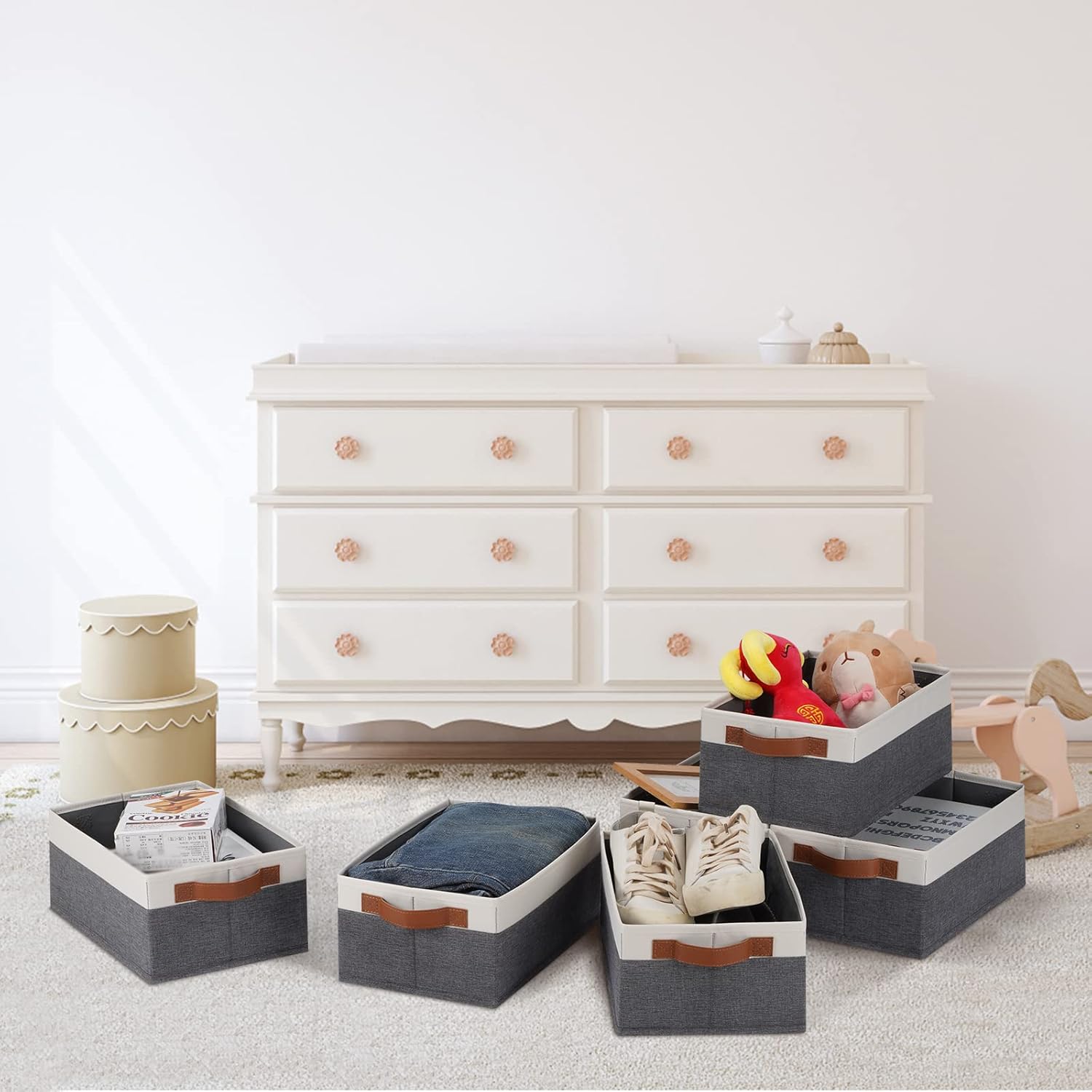 Beige Storage Bin — 11.8" - View 5