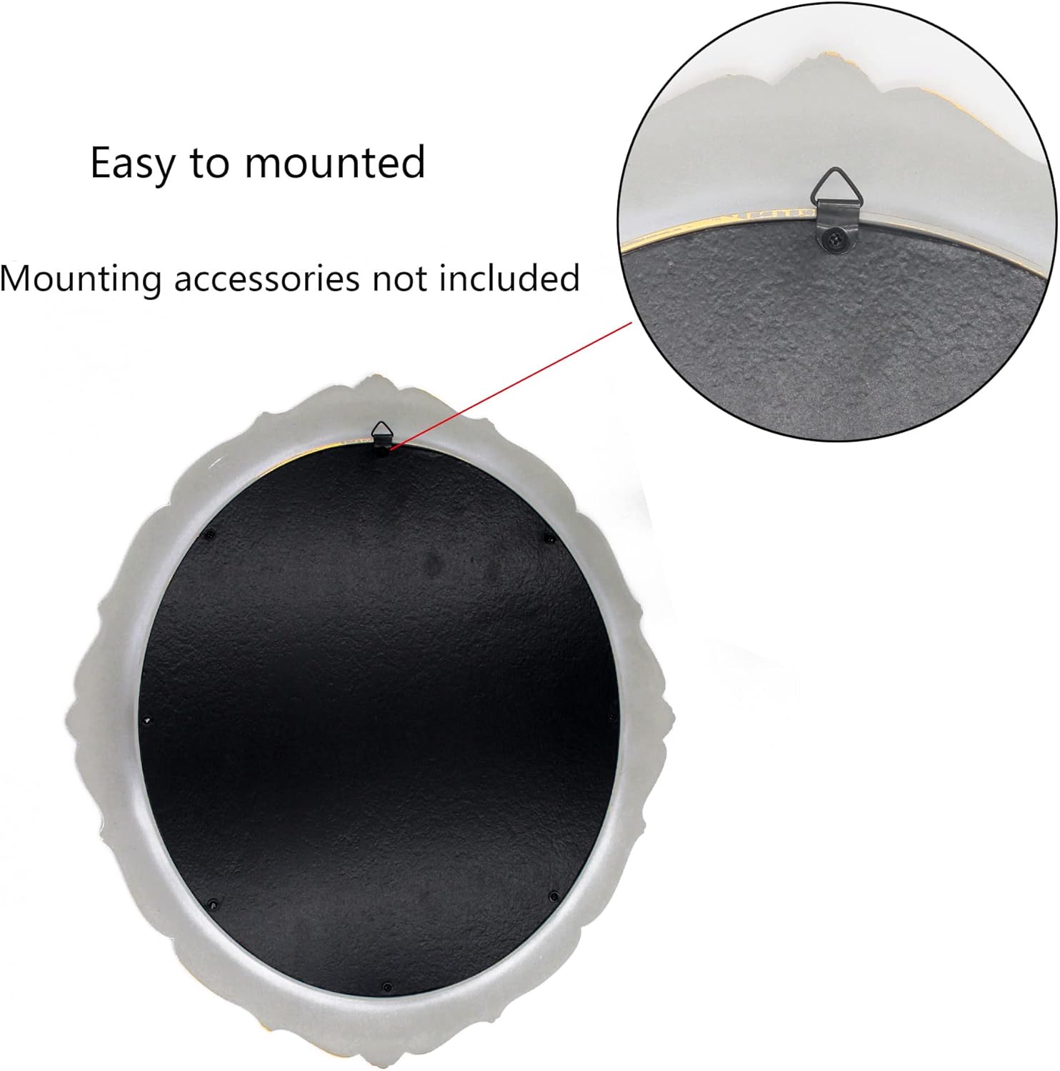 Oval Luxe Blue Wall Mirror — 8" - View 5