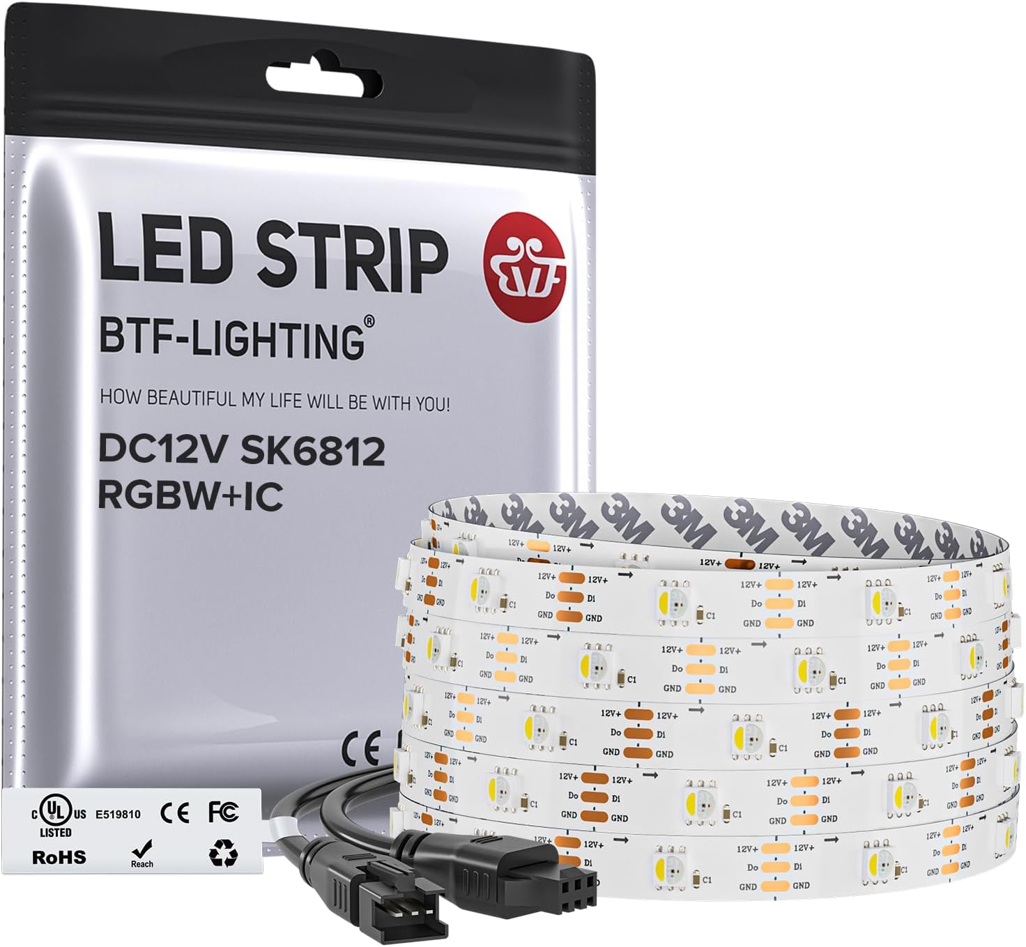 RGB Beige LED Strip Light — 1-Light — RGB+Natural White