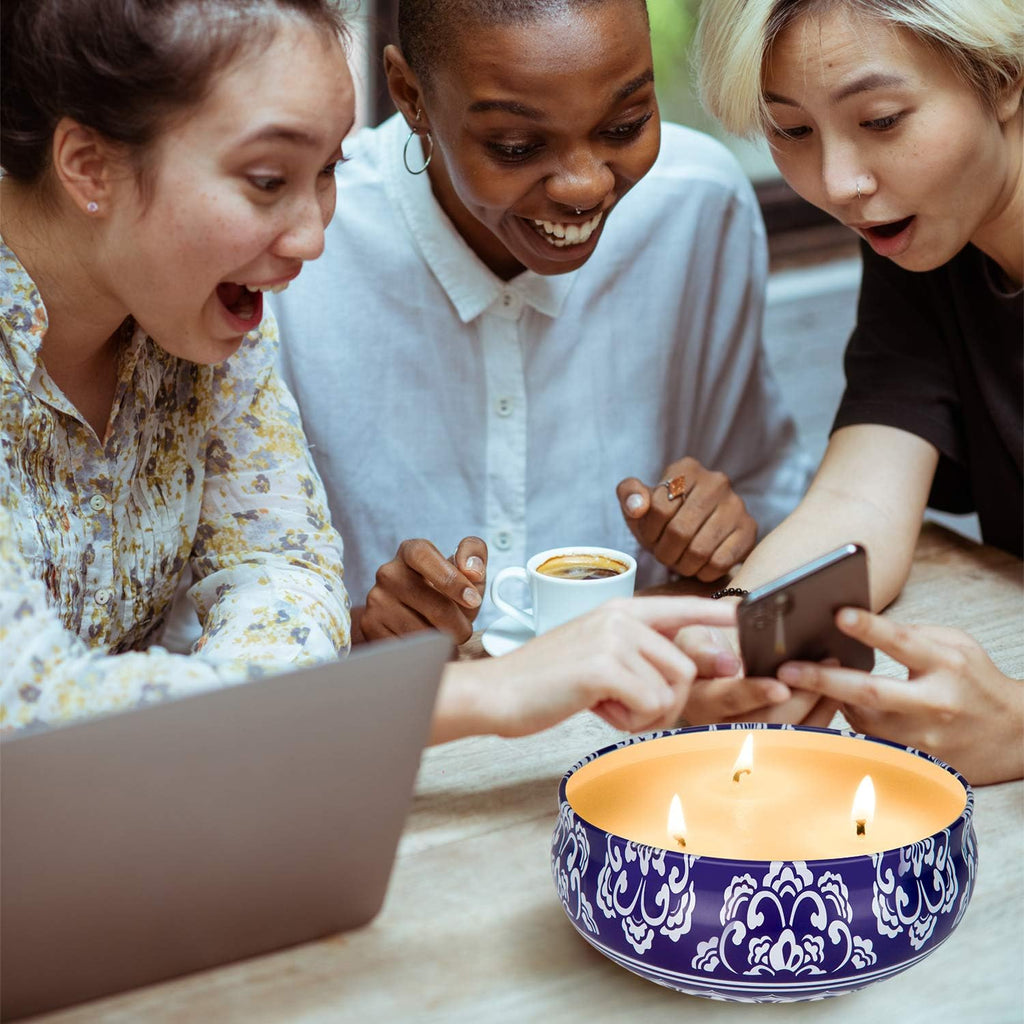 Soy Wax Blue Scented Candle - View 5